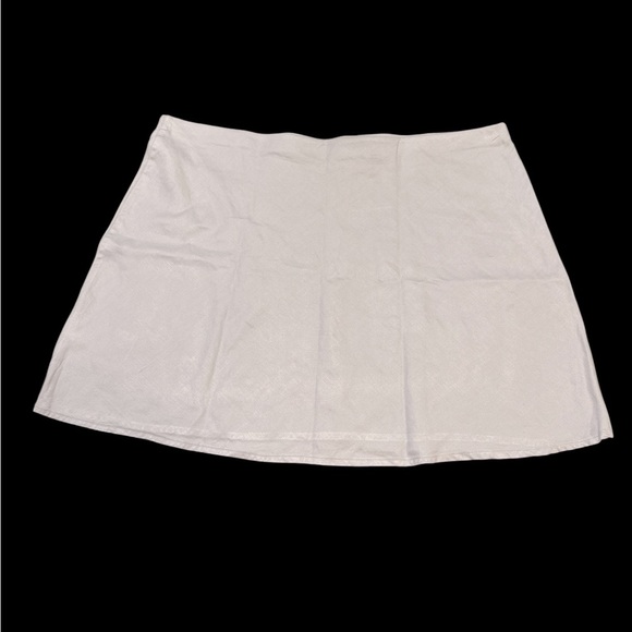 Anthropolgie The Tilda Mini Slip Skirt Size XL Light Grey Linen Pull On Styling - Picture 5 of 11